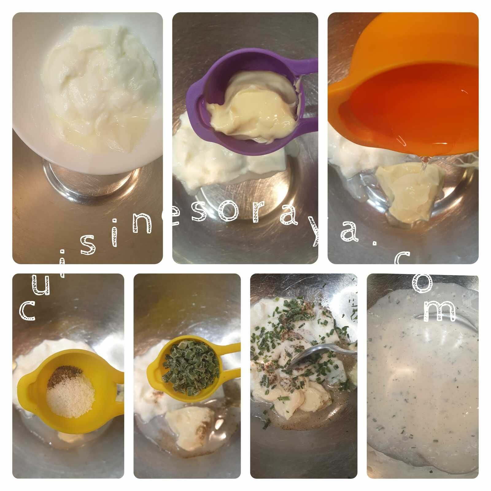 Salade de pommes de terre sauce yaourt