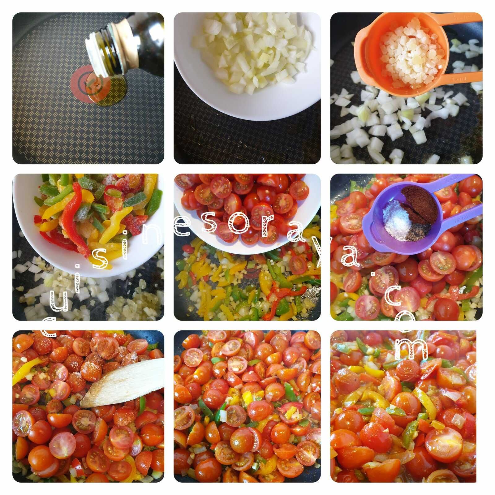 Pasta poulet sauce crème de poivrons, tomates et épinards frais