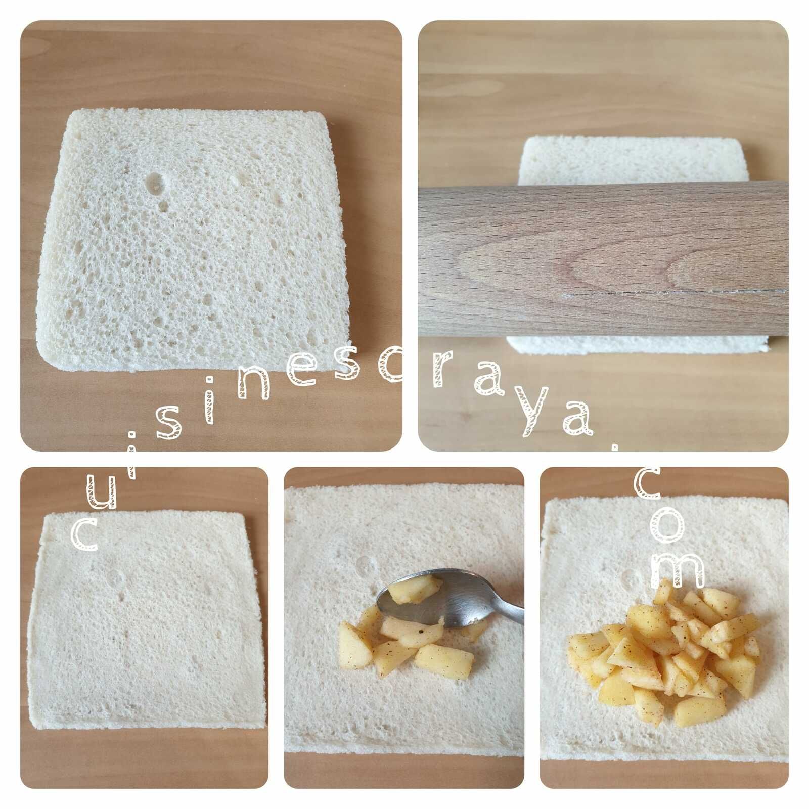 Chausson aux pommes au pain de mie