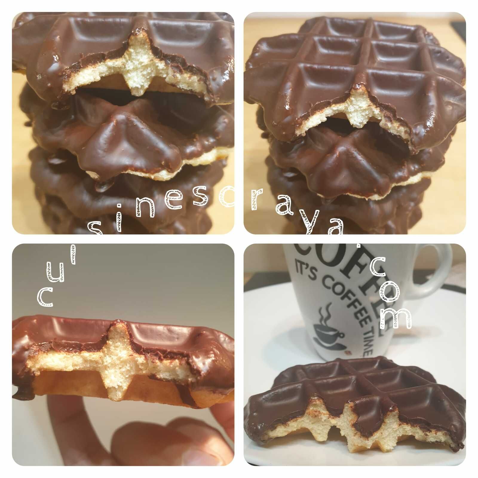 Gaufre au fromage blanc coque chocolat ou nature (sans pause)