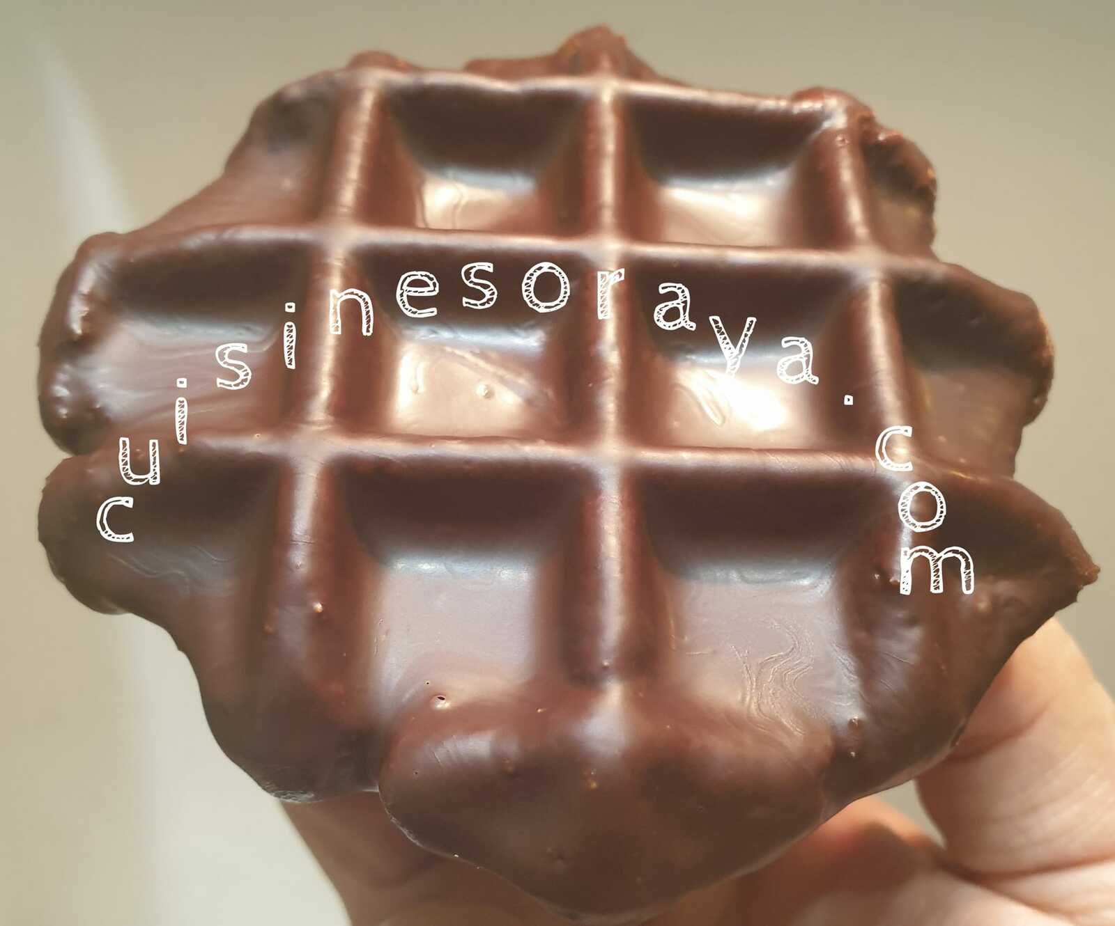 Gaufre au fromage blanc coque chocolat ou nature (sans pause)