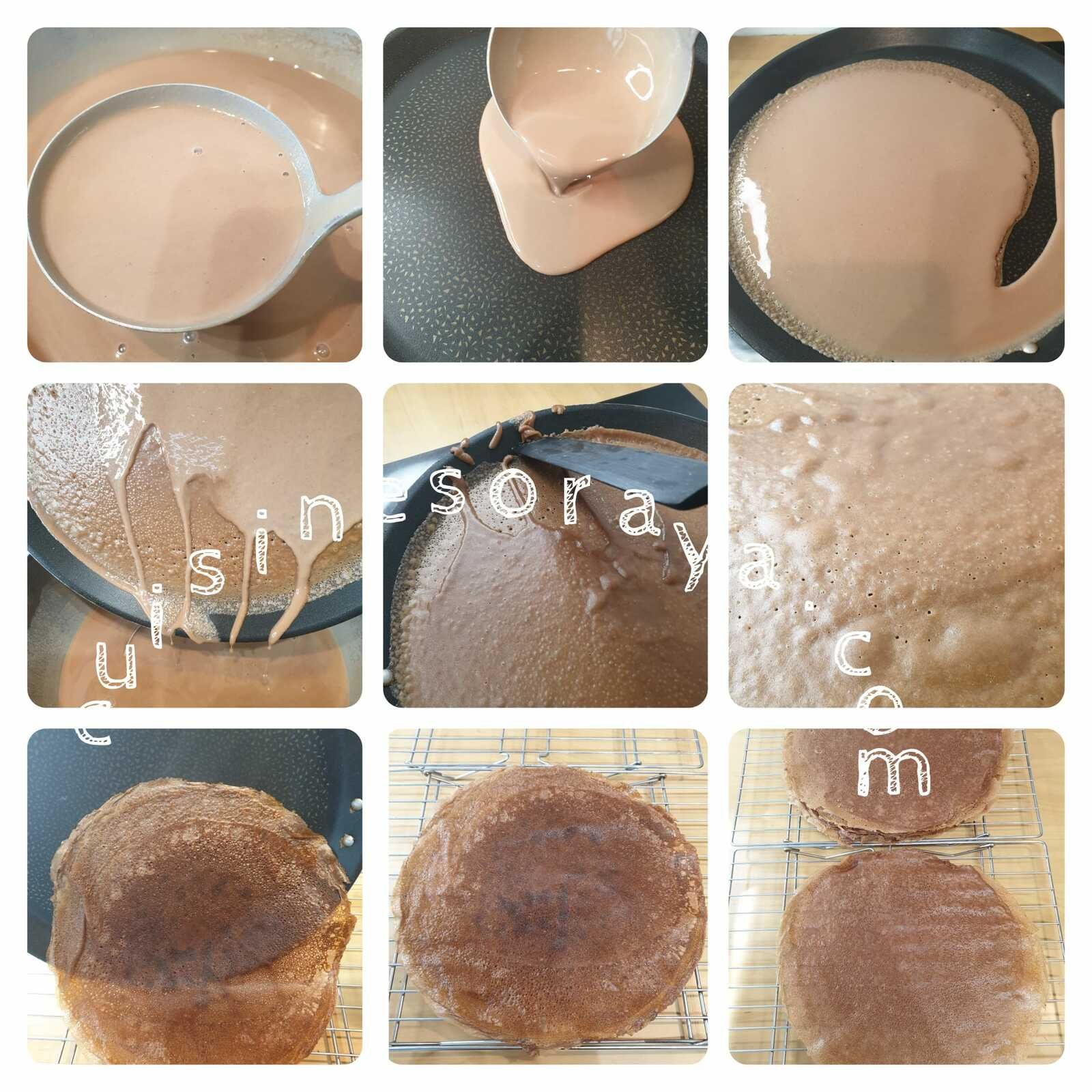 Gâteau de crêpes au chocolat