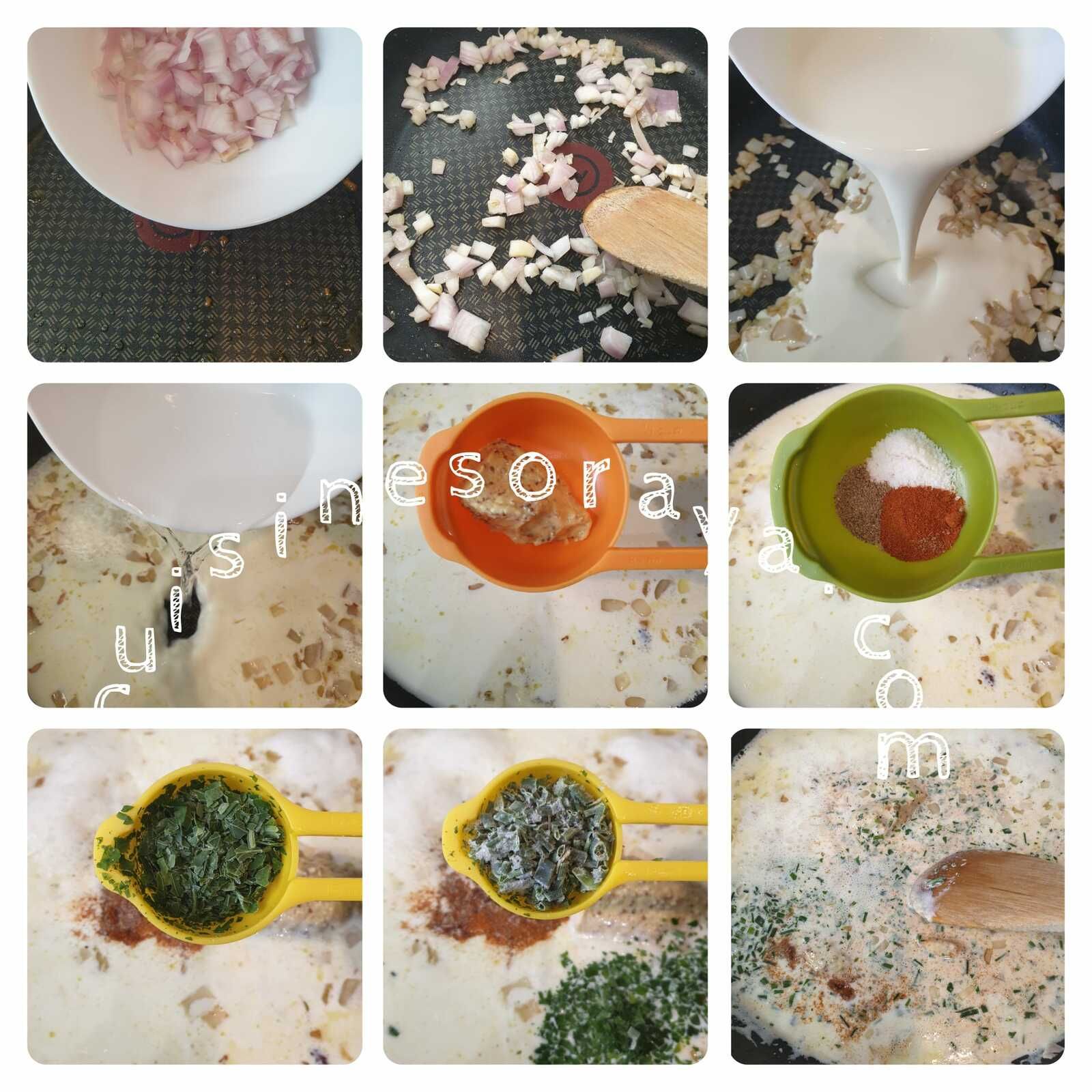 Poisson sauce à la crème d'échalote