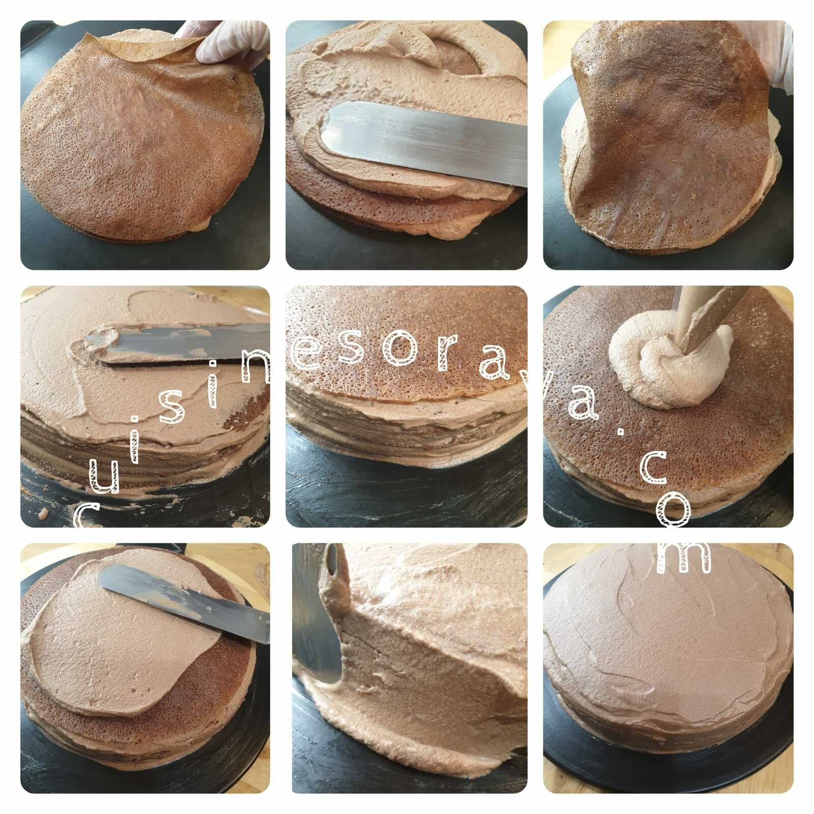 Gâteau de crêpes au chocolat