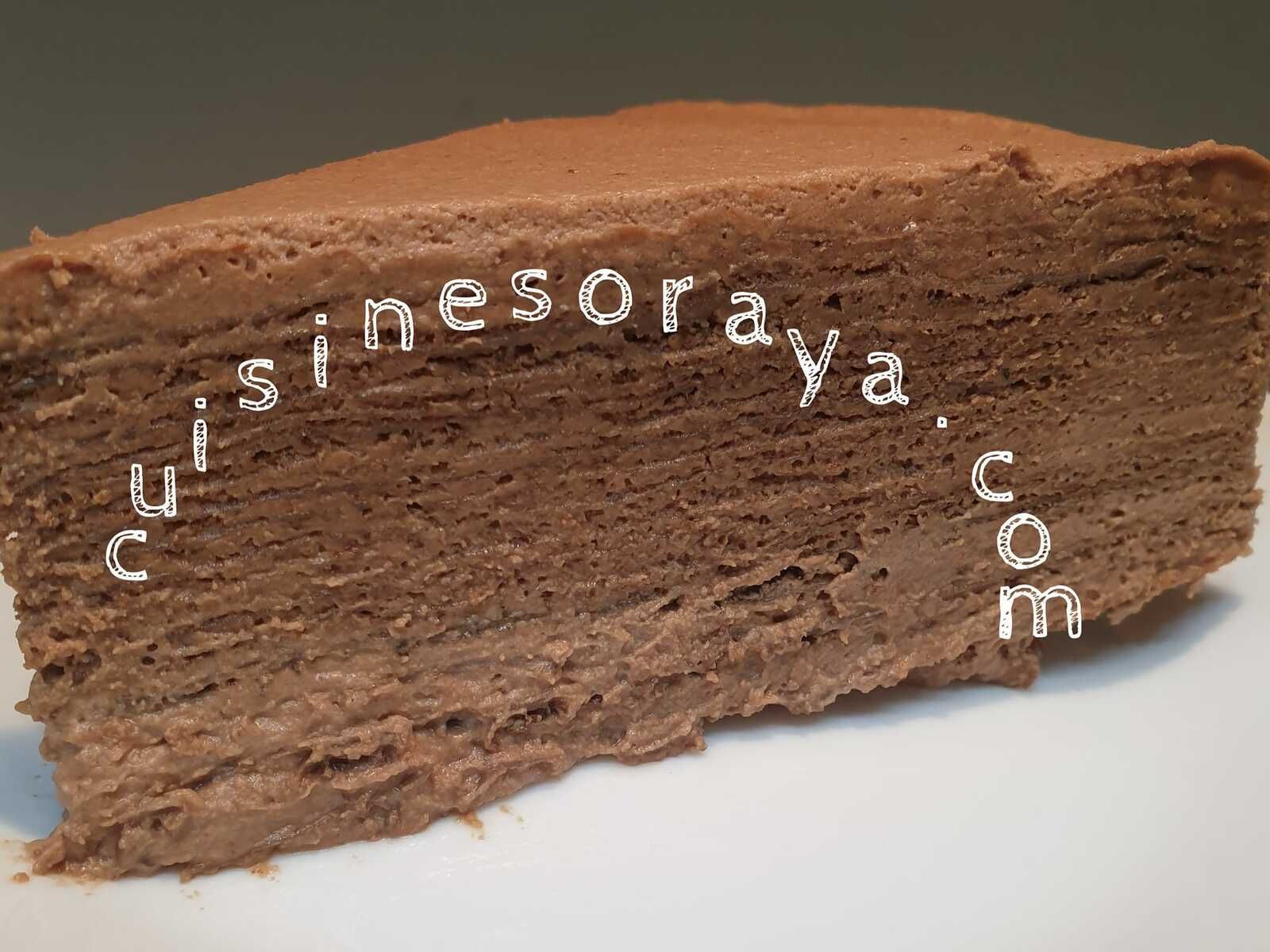 Gâteau de crêpes au chocolat