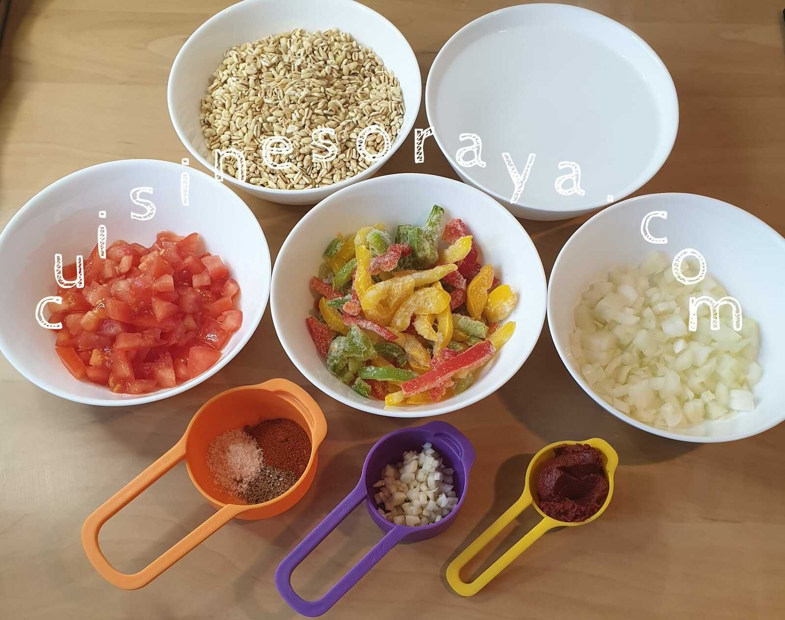 Blé aux légumes