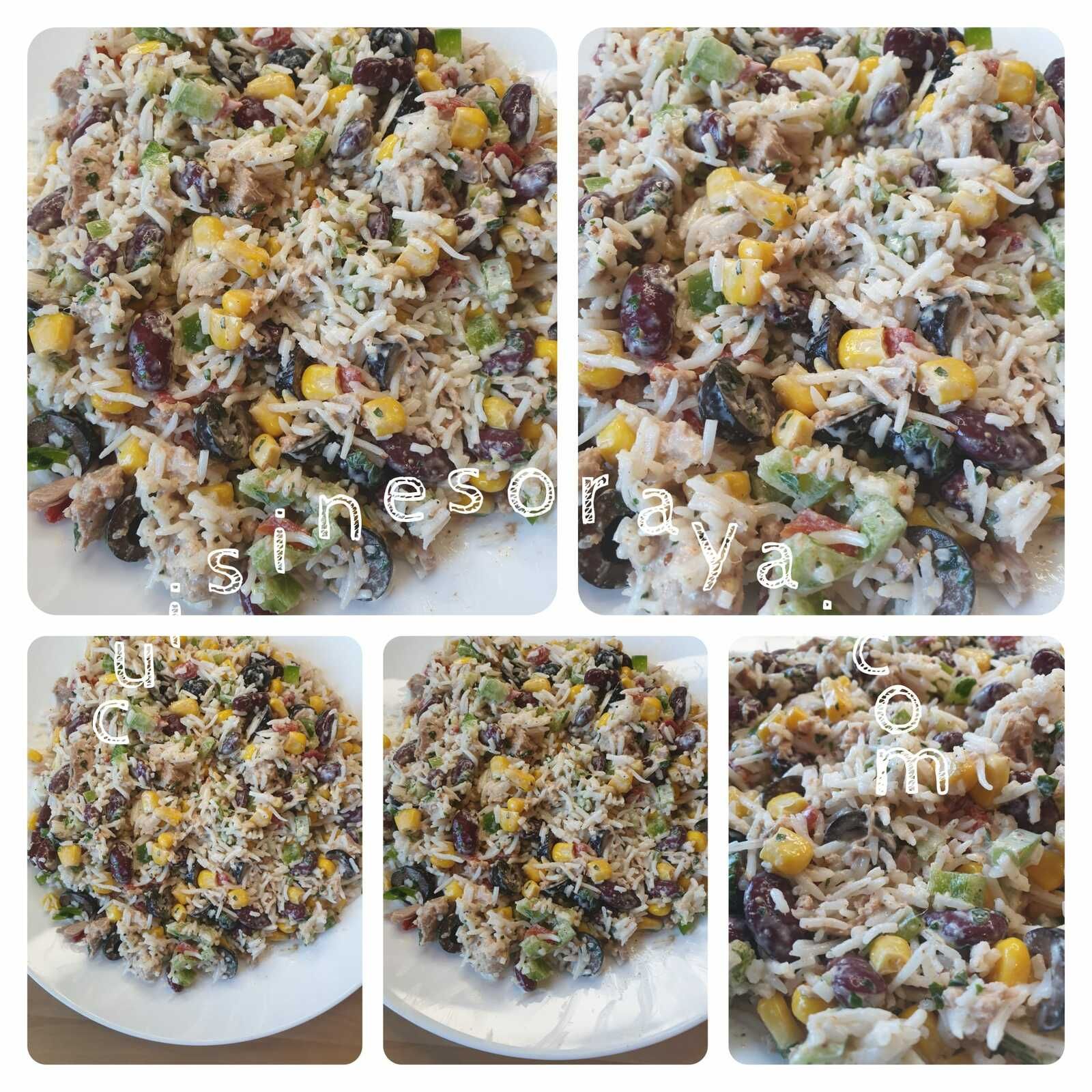 Salade de riz mex-mex et sa sauce