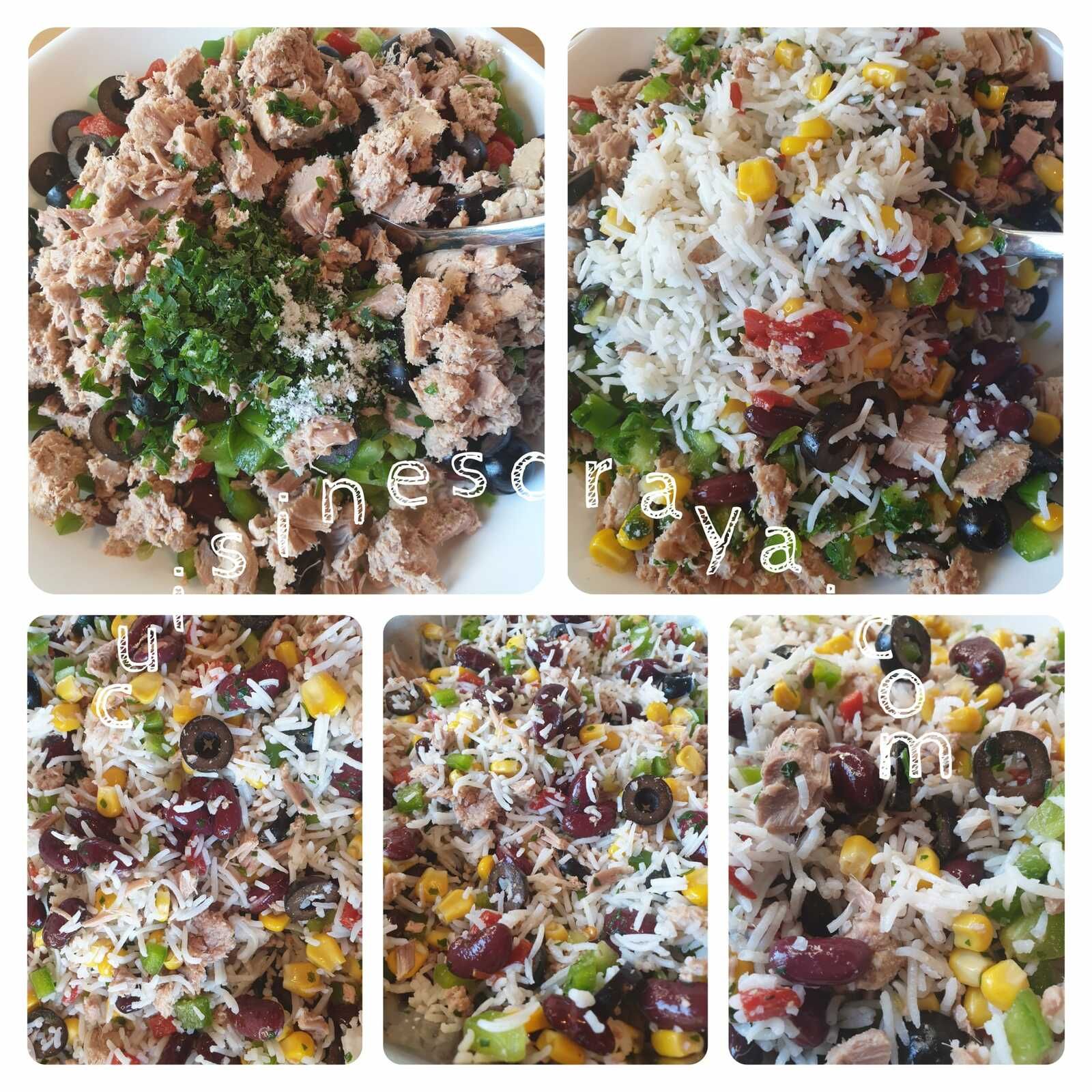 Salade de riz mex-mex et sa sauce