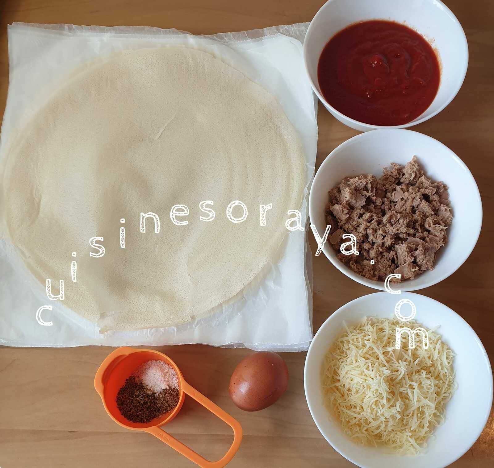Pizza en feuille de brick