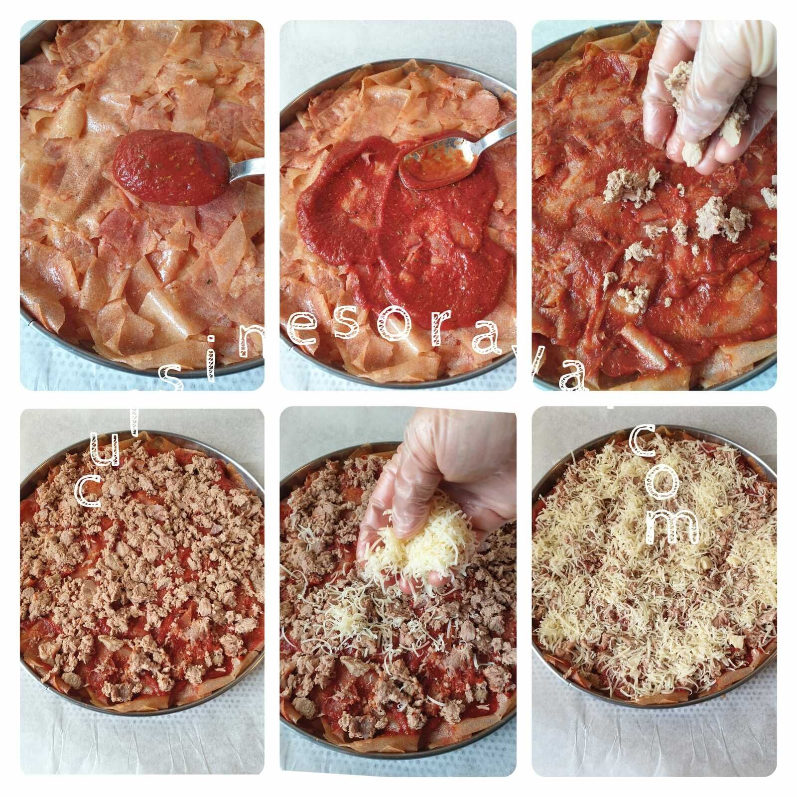 Pizza en feuille de brick