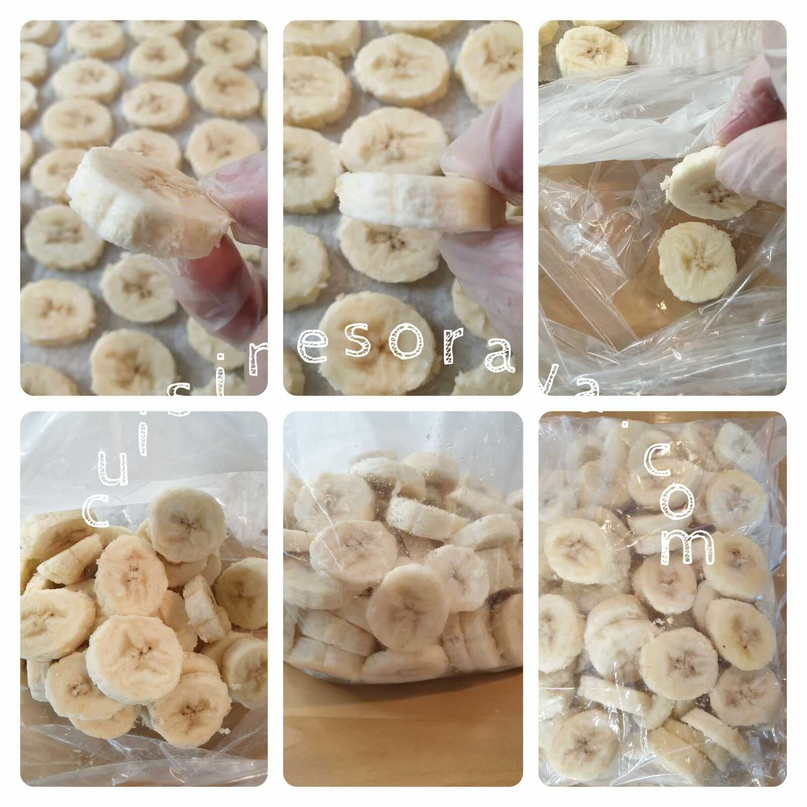 Bonbons de banane glacés