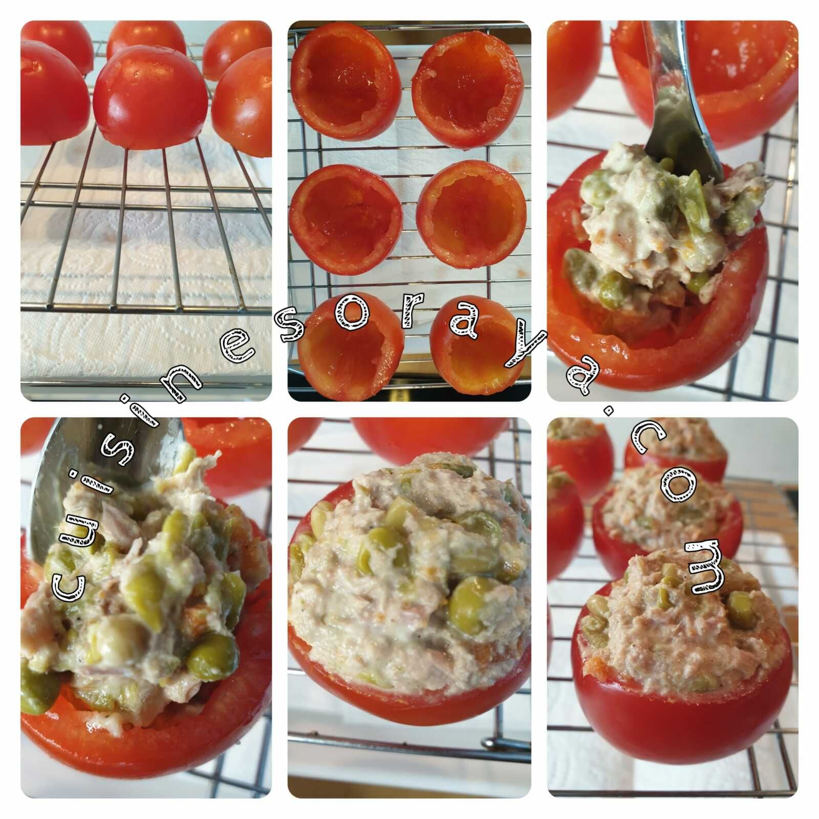 Tomates farcies à la macédoine et au thon