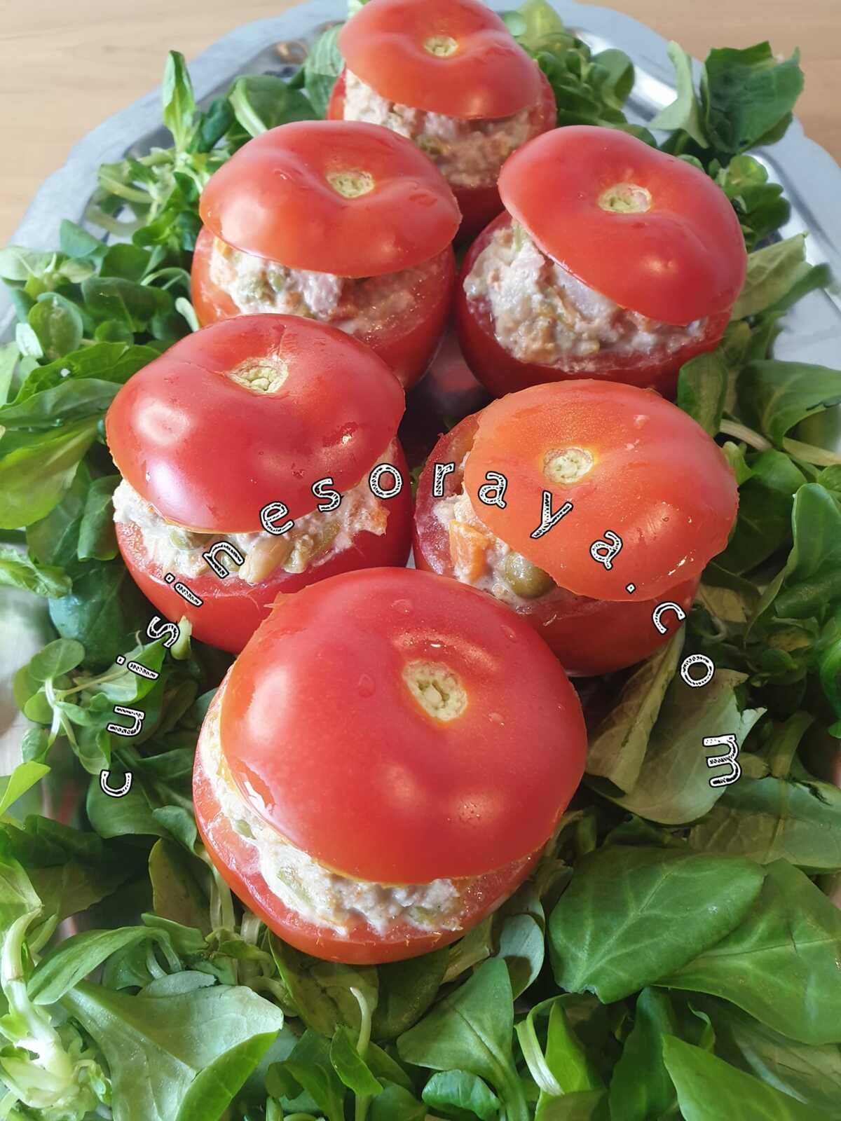 Tomates farcies à la macédoine et au thon
