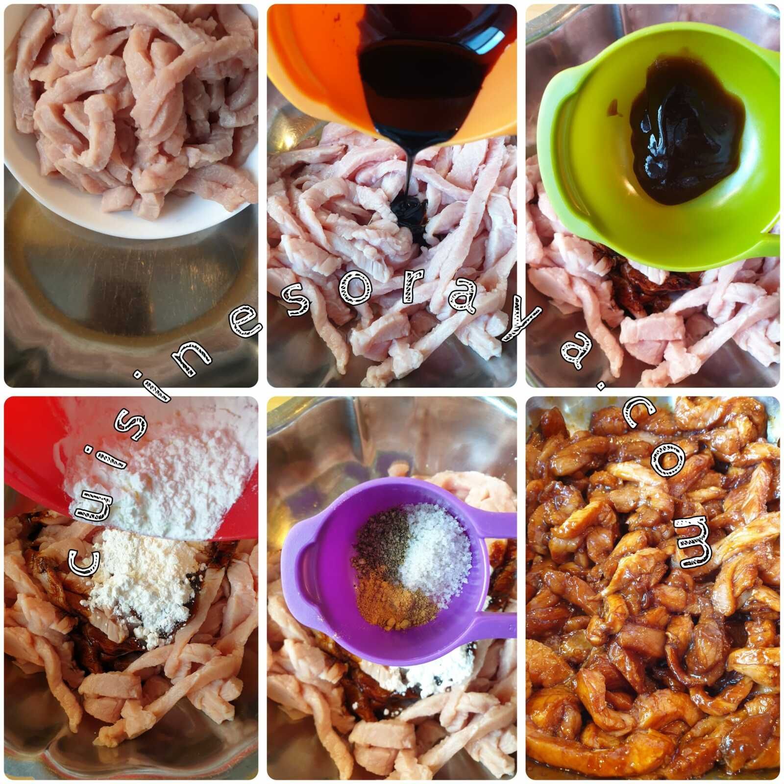 Emincé de veau sauce asiatique