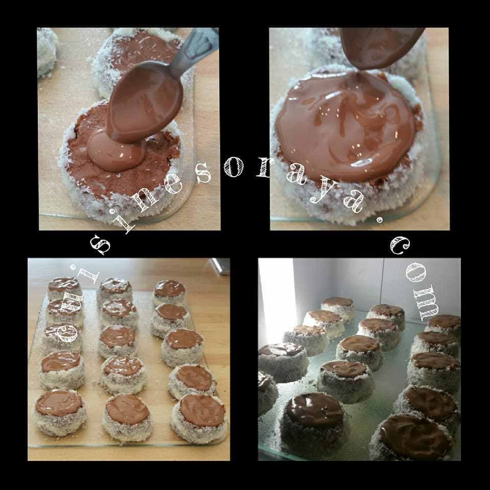 Gâteau choco, crème de lait et noix de coco