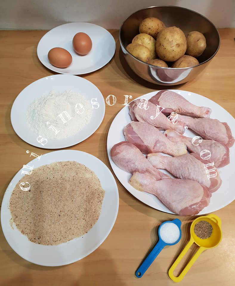 Poulet croustillant aux pommes de terre