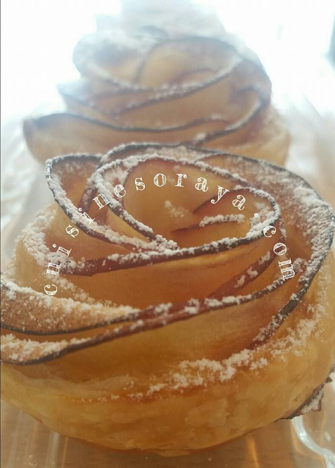 Roses feuilletées aux pommes