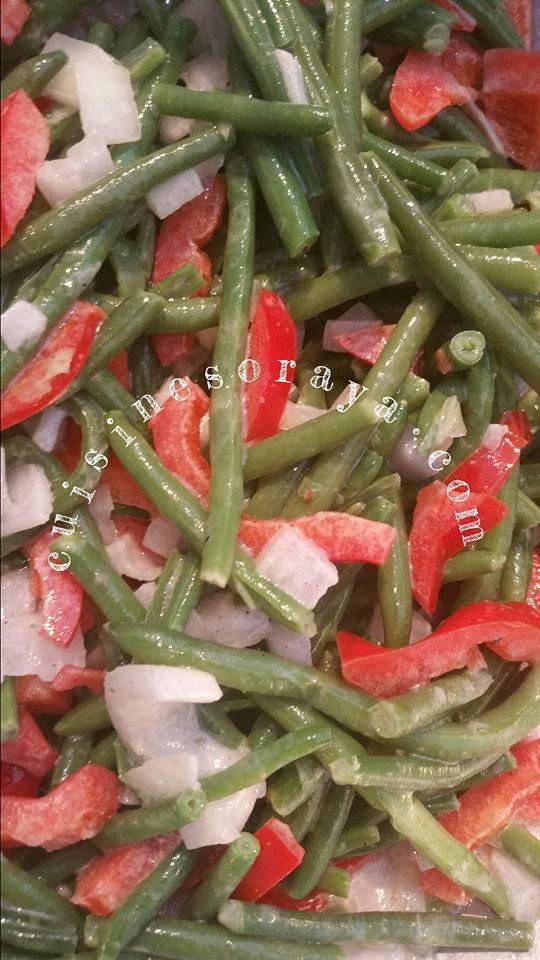 Salade d'haricots verts et poivrons