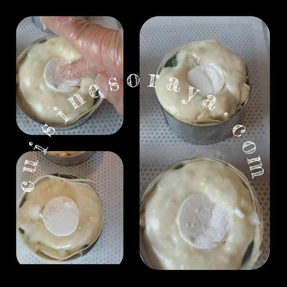 Tarte Brick aux poulet, brocolis et chévre.