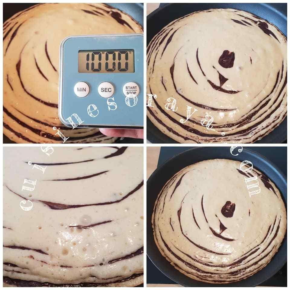 Cake marbré à la poêle