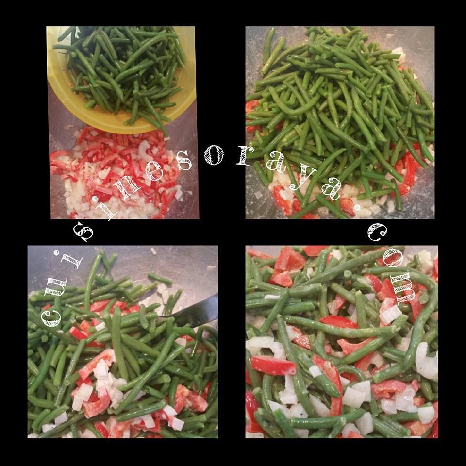 Salade d'haricots verts et poivrons