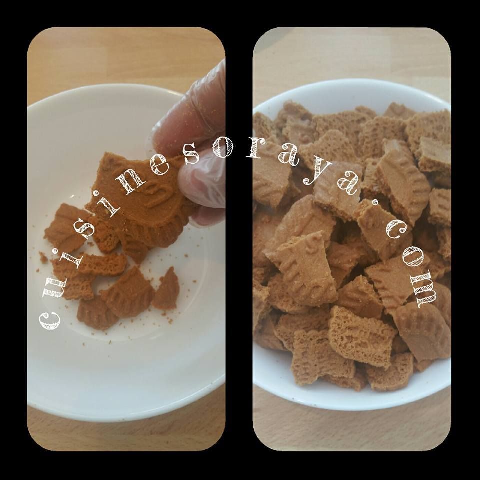 Mousse aux spéculoos sur craquant au praliné