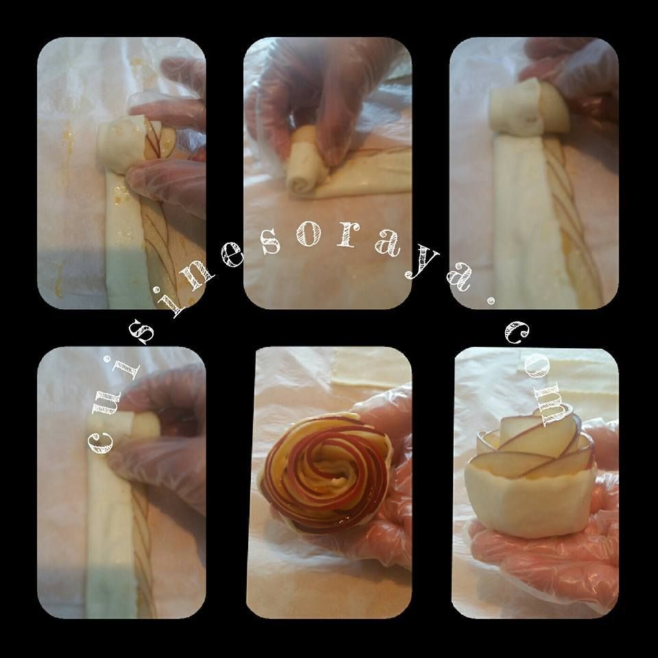 Roses feuilletées aux pommes