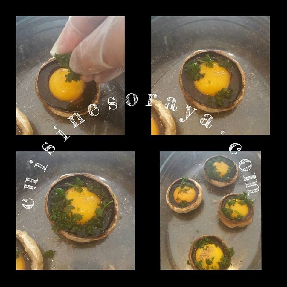 Champignon farci à l'oeuf