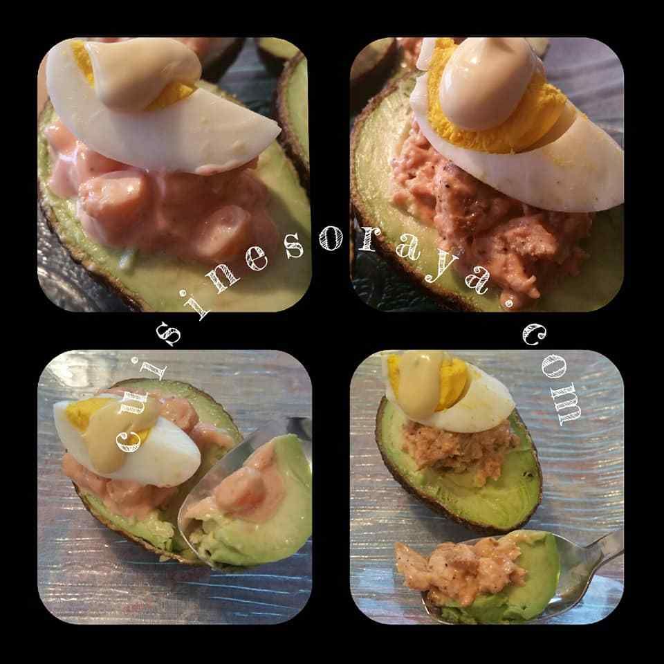 Avocat à l'escalope de poulet et avocat aux crevettes