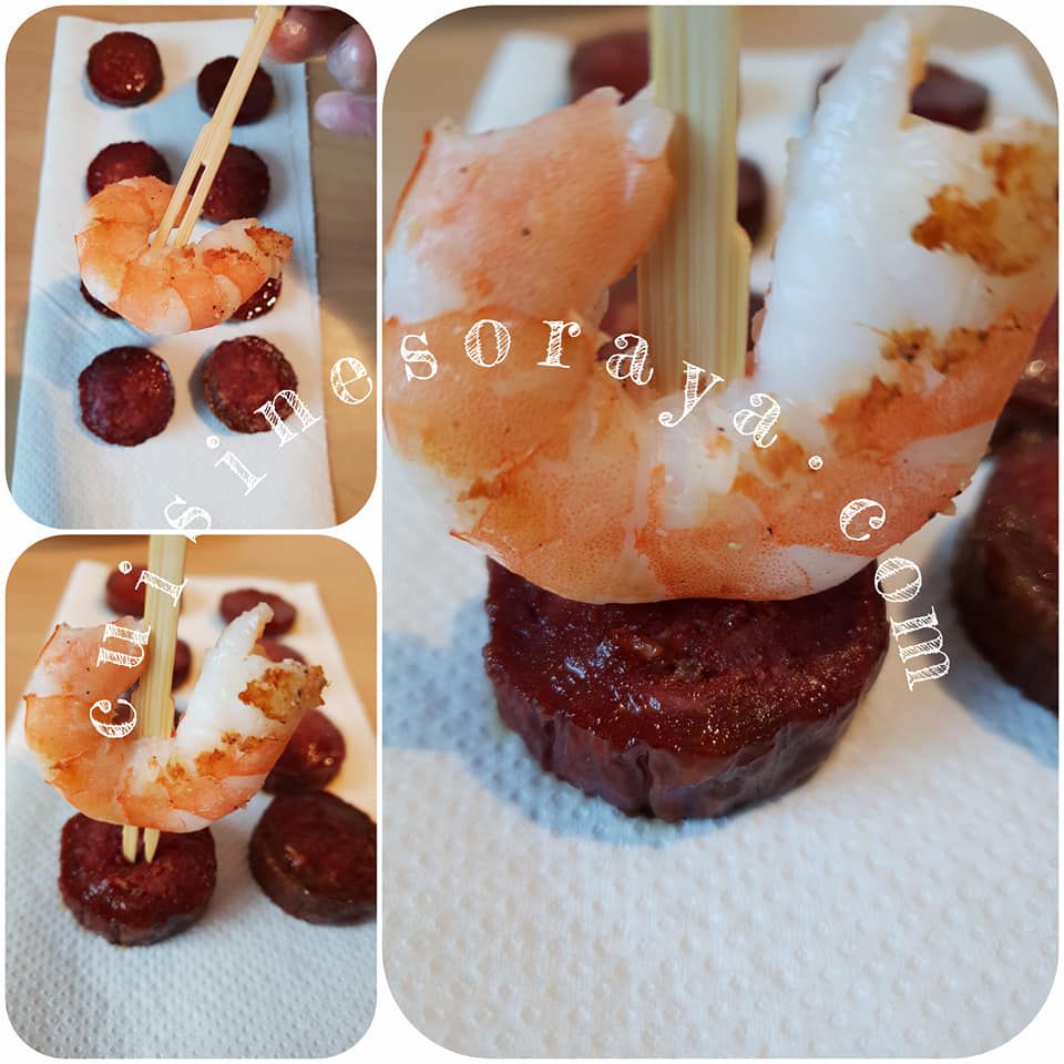 Crevettes au chorizo