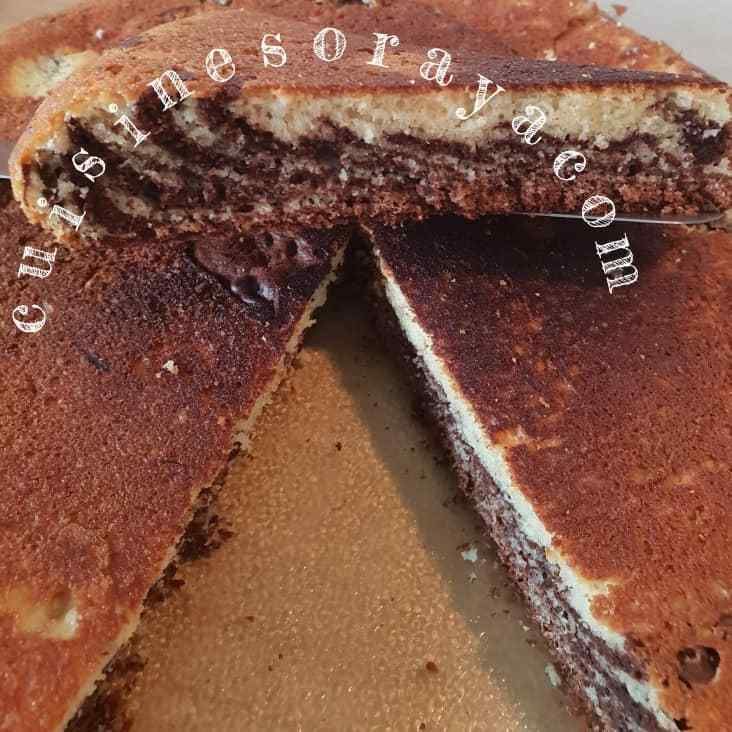 Cake marbré à la poêle