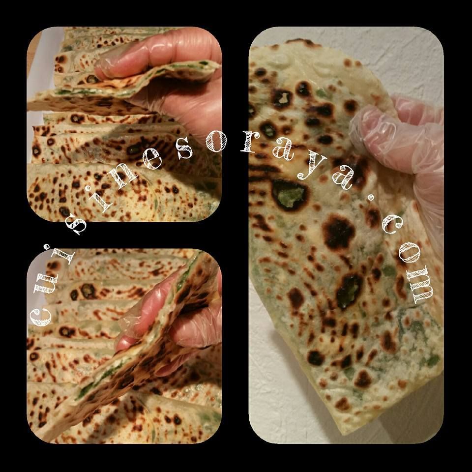 Gözleme aux épinards et fromage.