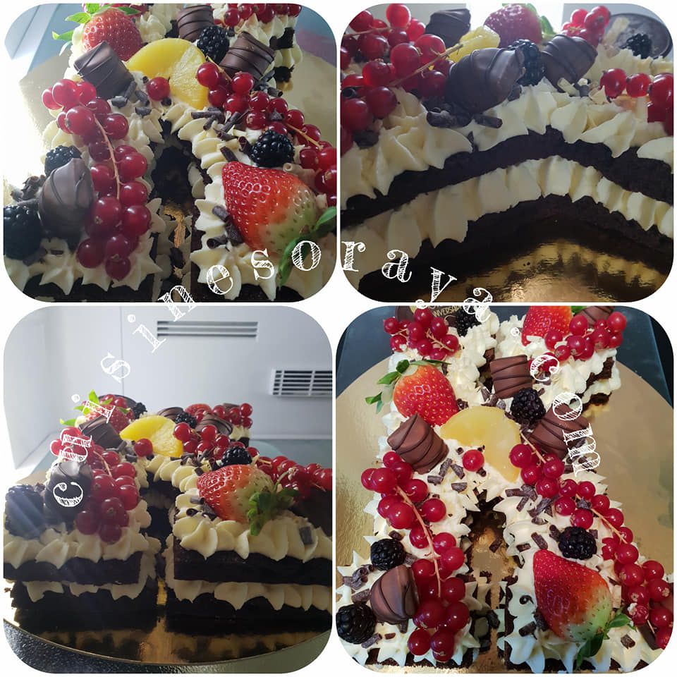 Number et letter cake en 100% génoise