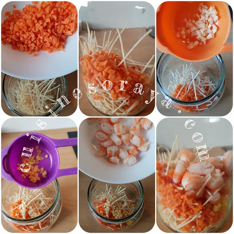 Nouilles crevettes - Soupe minute