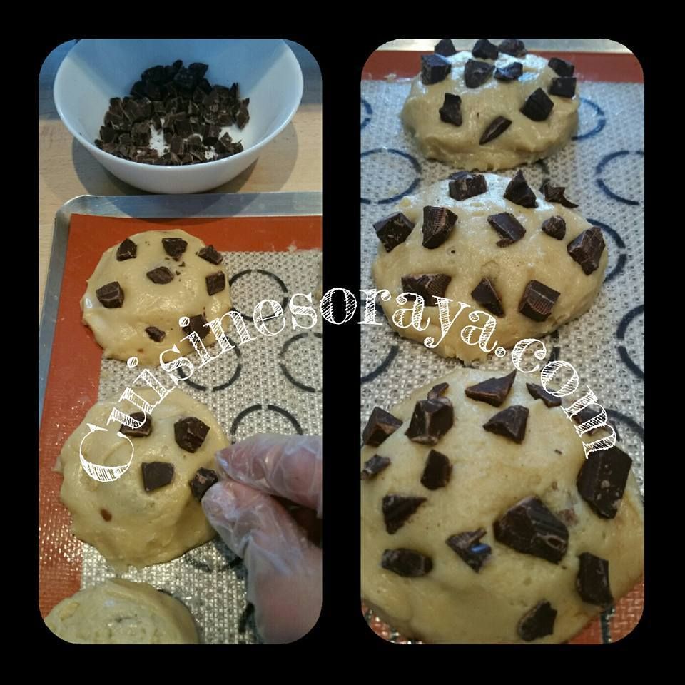 Cookies coeur chocolat coulant