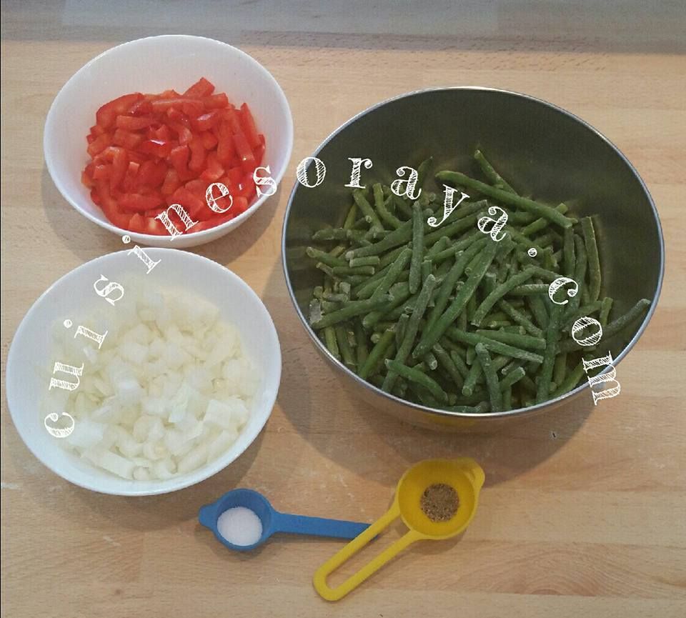 Salade d'haricots verts et poivrons