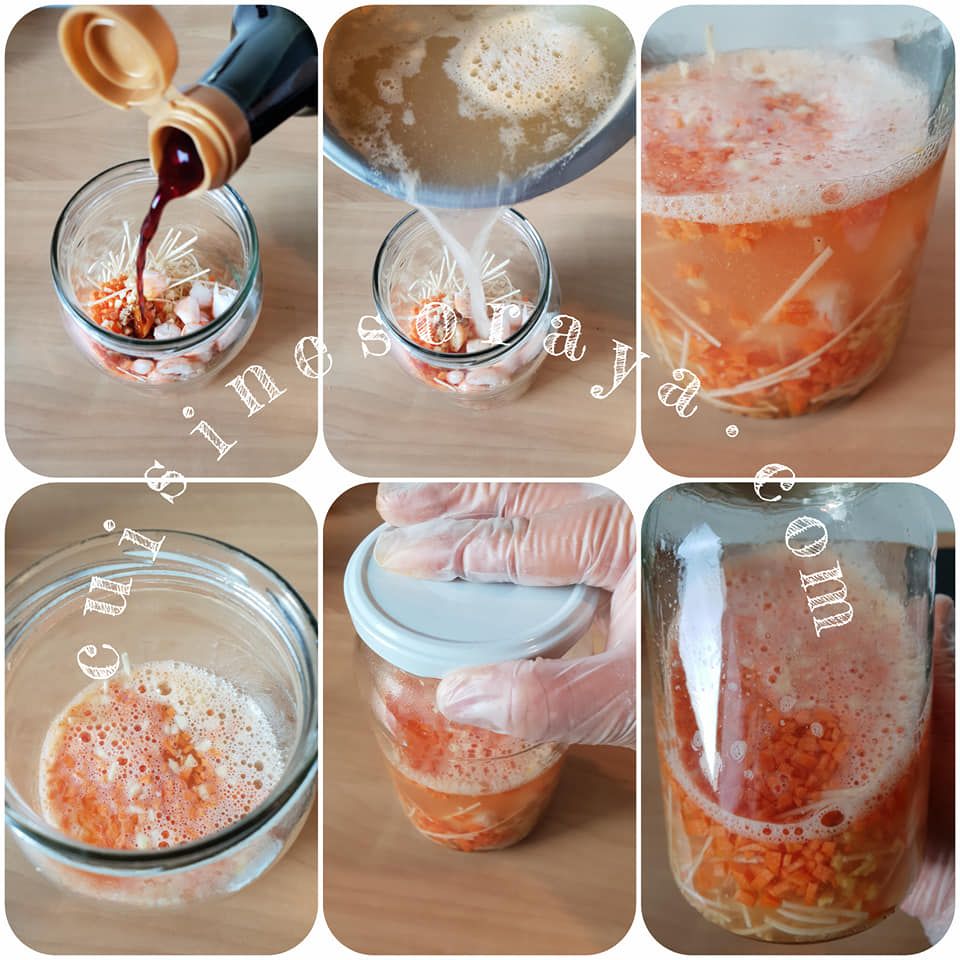 Nouilles crevettes - Soupe minute