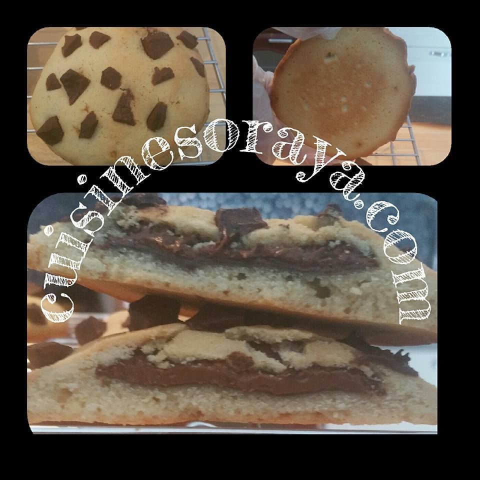 Cookies coeur chocolat coulant