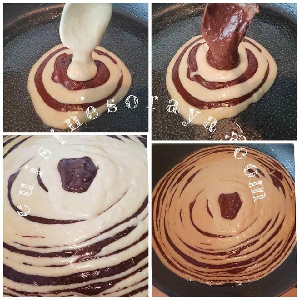 Cake marbré à la poêle