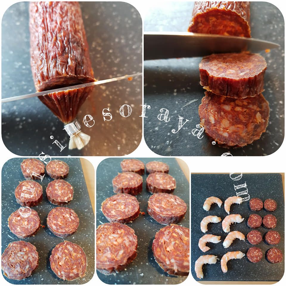 Crevettes au chorizo