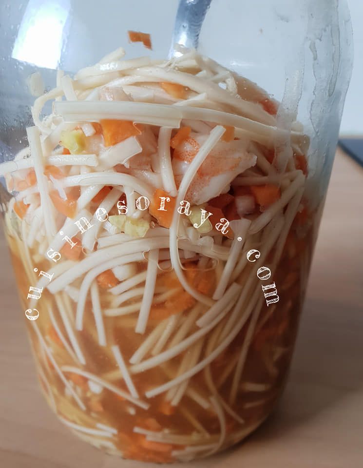 Nouilles crevettes - Soupe minute