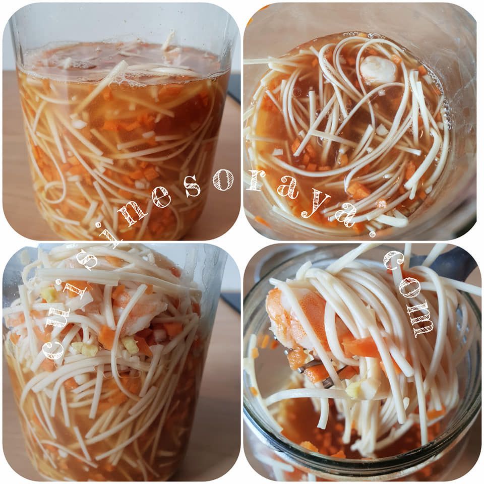 Nouilles crevettes - Soupe minute