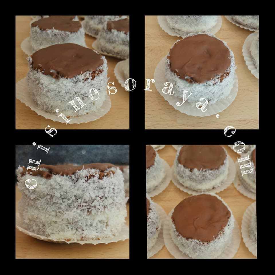 Gâteau choco, crème de lait et noix de coco