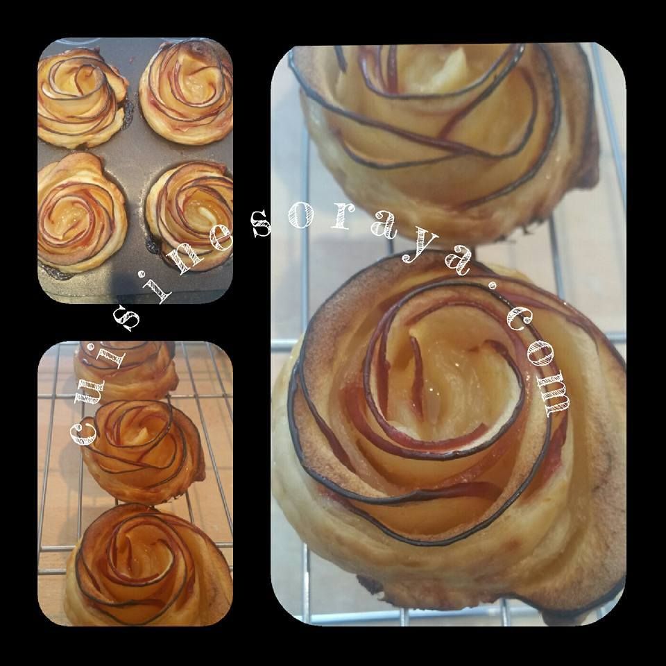 Roses feuilletées aux pommes