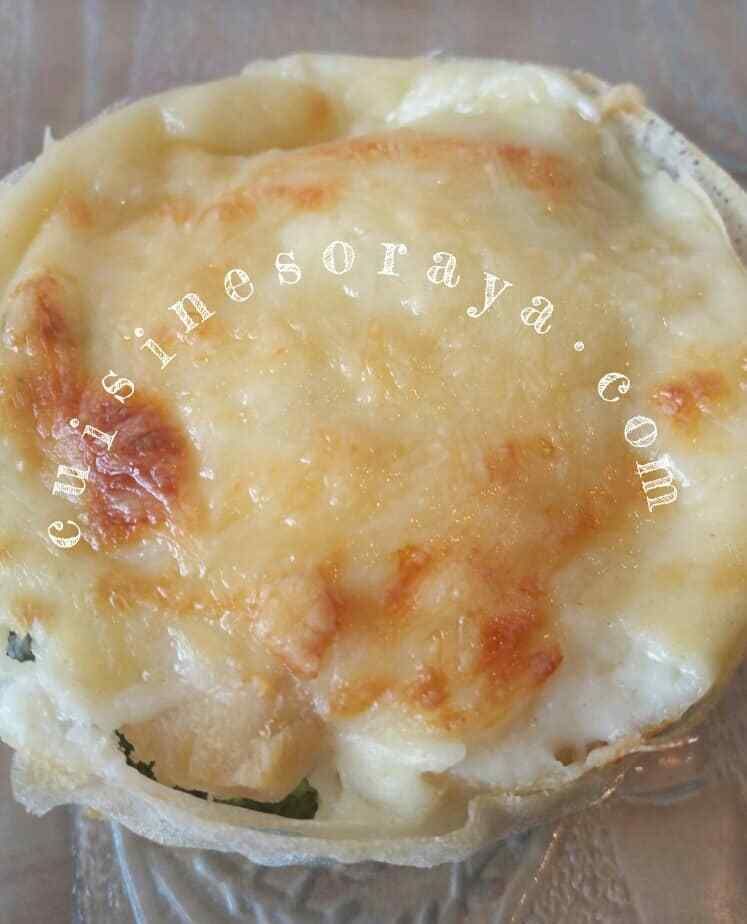 Tarte Brick aux poulet, brocolis et chévre.