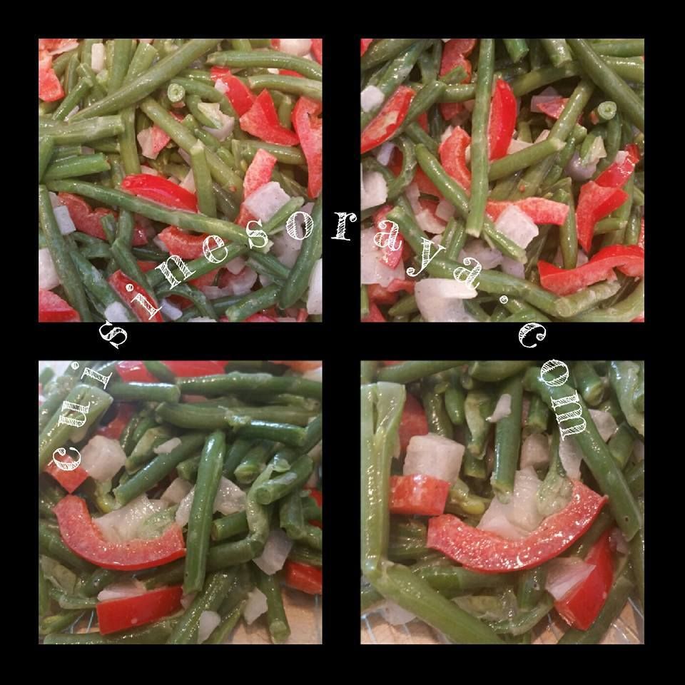 Salade d'haricots verts et poivrons