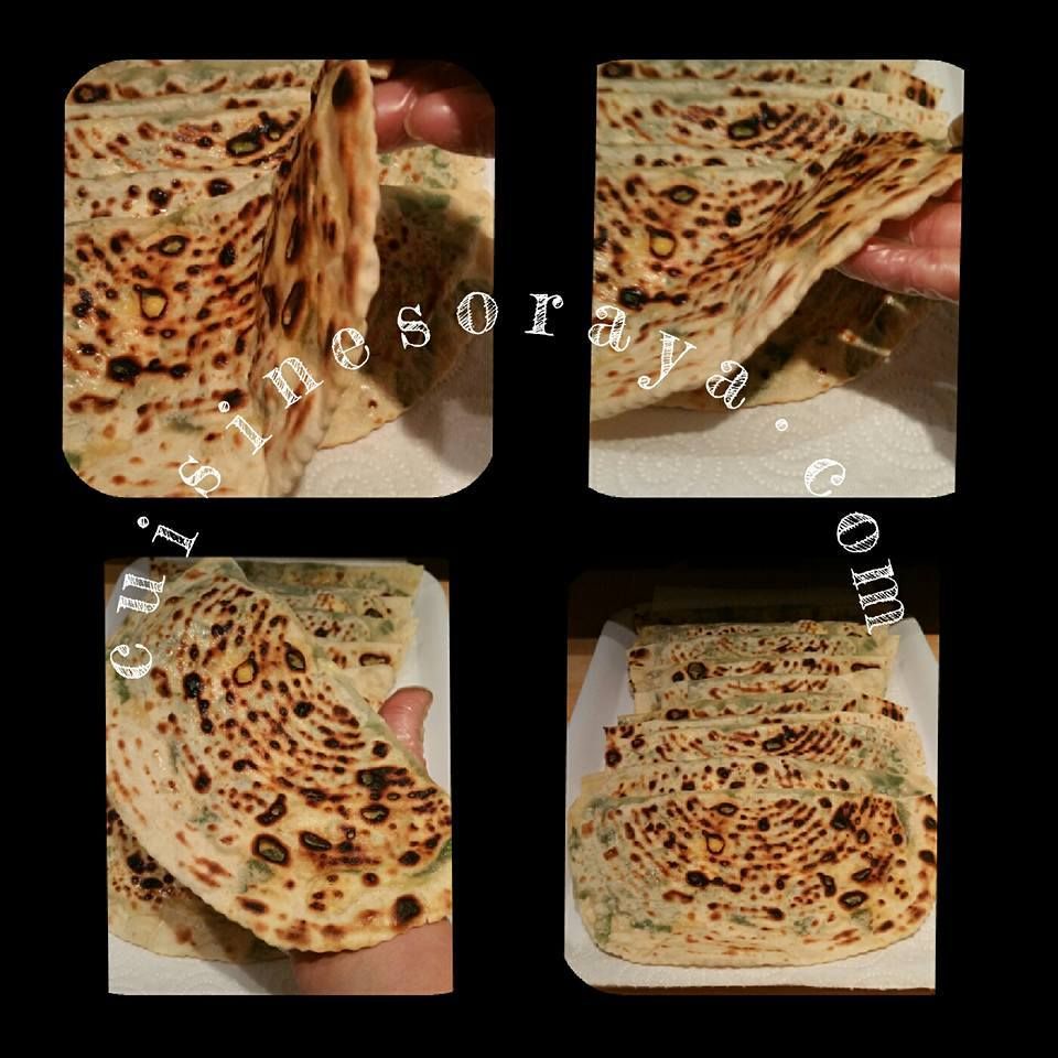 Gözleme aux épinards et fromage.