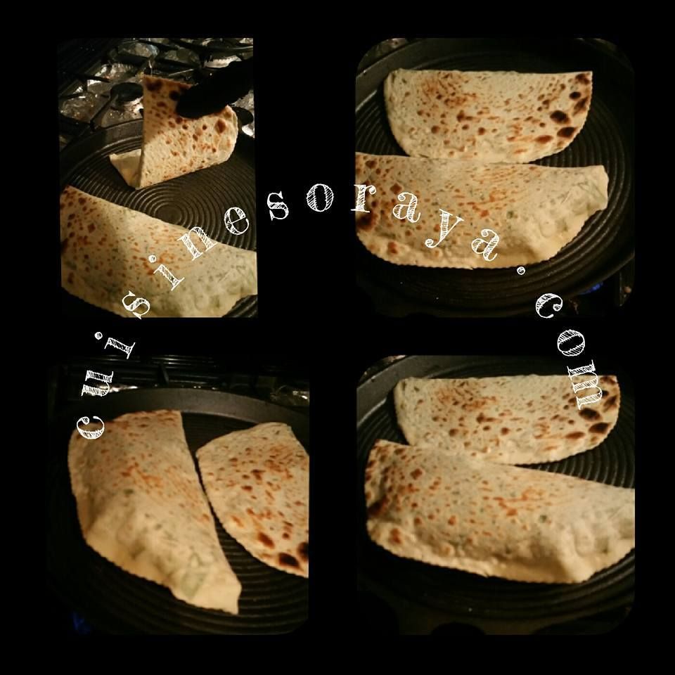Gözleme aux épinards et fromage.