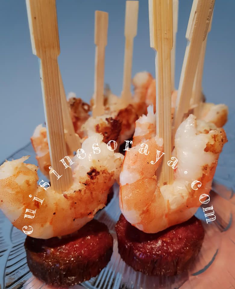 Crevettes au chorizo