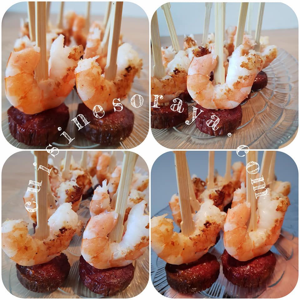 Crevettes au chorizo